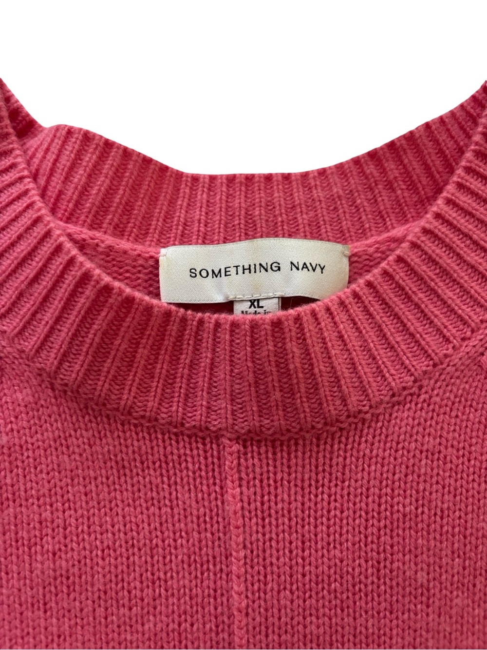 Something Navy Wool Cashmere Blend Pullover Sweater XL - Picture 4 of 5